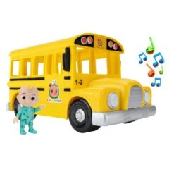 JAZWARES CoComelon Spielset Gelber Schulbus Mit Sound Und 1 Figur Ca. 7cm CMW0137