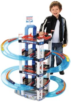 Theo Klein Bosch Service Großes Parkhaus 5 Ebenen 85cm Hoch Mit Lift Inkl. 2 Fahrzeuge 2813