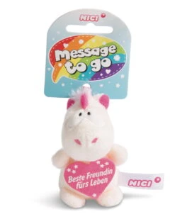 Nici 44983 Message To Go Loop 8cm Einhorn Theodor - Beste Freundin Fürs Leben