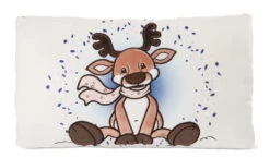 Nici 48332 Kissen Rentier Jonte Ca. 43x25cm Plüsch Winter Friends GREEN