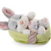 Nici 48706 Sleeping Pets Bunnies Hase Grau 12cm Schlafend Im Körbchen Grün -Spielwaren Verkauf 48706 01 HA Frei 2048x1476