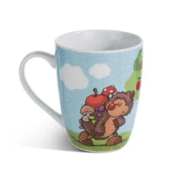 Nici 49166 Tasse Igel Hetch Hogan & Regenbogen Porzellan 310ml Forest Friends -Spielwaren Verkauf 49166 03 ZA weiss 1966x2048