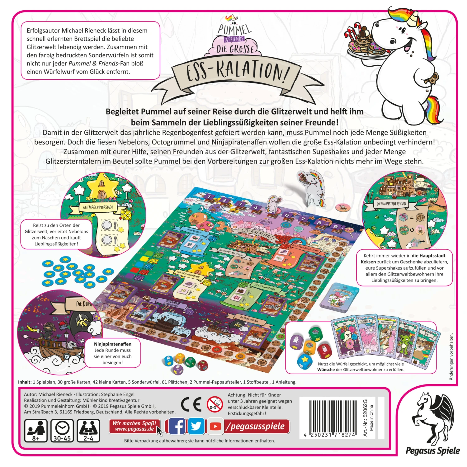 Pegasus Pummel & Friends - Die Grosse Ess-Kalation Familien Brettspiel Durch Die Glitzerwelt 4 Pegasus Pummel & Friends - Die Grosse Ess-Kalation Familien Brettspiel Durch Die Glitzerwelt – Bild 2