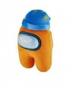 Among Us Plüsch Kuscheltier Ca 13cm - Orange Mit Schlafmütze