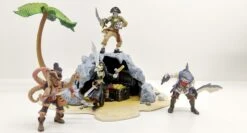 Papo 60252 Pirateninsel Mit Palme Und Steinversteck Inkl. 5 Figuren Als Set