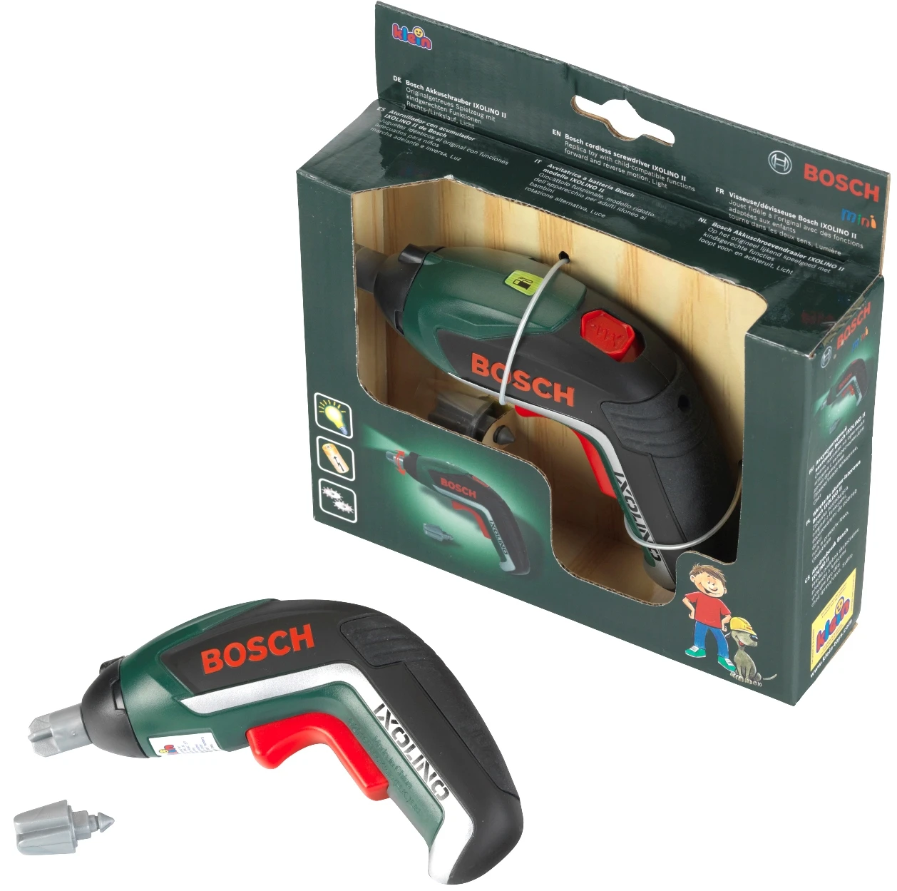 Theo Klein Bosch Akkuschrauber Ixolino II Kinderspielzeug + Zubehör Batteriebetrieben 8300 3 Theo Klein Bosch Akkuschrauber Ixolino II Kinderspielzeug + Zubehör Batteriebetrieben 8300