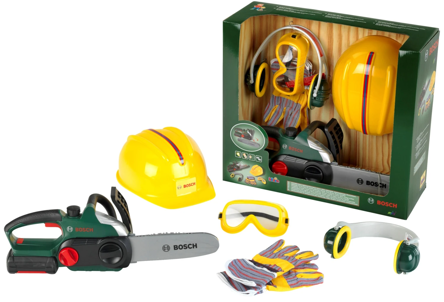 Theo Klein Bosch Mini Kettensäge Set Mit Schutzausrüstung Inkl. Licht Und Sound 8532 3 Theo Klein Bosch Mini Kettensäge Set Mit Schutzausrüstung Inkl. Licht Und Sound 8532