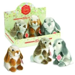 Teddy Hermann 93760 Hase Sitzend Hockend Ca. 19cm Grau Plüsch -Spielwaren Verkauf 937609GJOEEv3Be9kP
