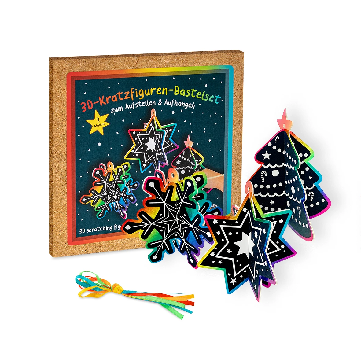 Trendhaus 955050 MÄRCHENSTUNDE 3D-Kratzfiguren-Bastelset 3er-Set Kreativset 3 Trendhaus 955050 MÄRCHENSTUNDE 3D-Kratzfiguren-Bastelset 3er-Set Kreativset