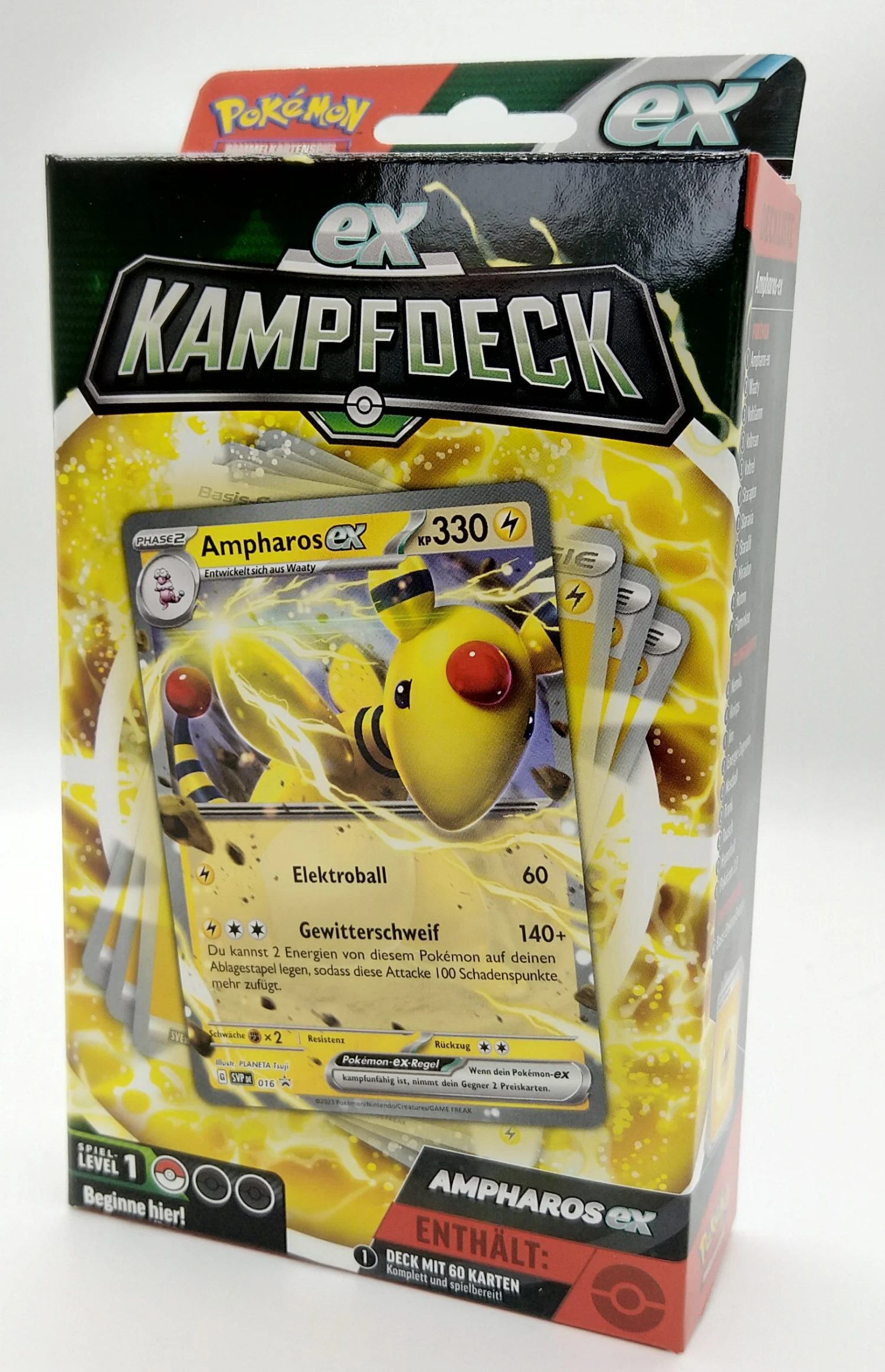 POKEMON Pokémon Sammelkartenspiel AmpharosEx Kampfdeck Mit 60 Karten 3 POKEMON Pokémon Sammelkartenspiel AmpharosEx Kampfdeck Mit 60 Karten