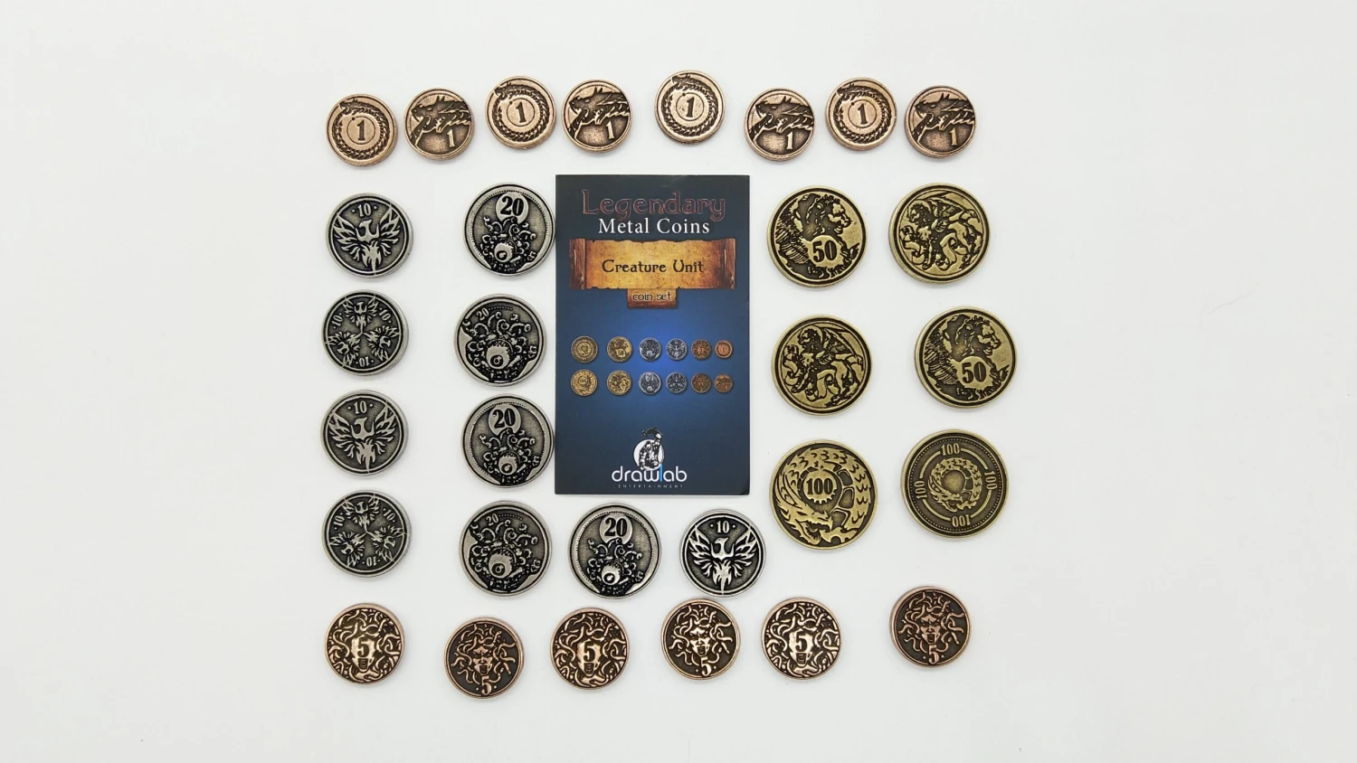 Legendary Metal Coin Set Creature - Metall Münzen Kreaturen (30 Stück) 3 Legendary Metal Coin Set Creature - Metall Münzen Kreaturen (30 Stück)