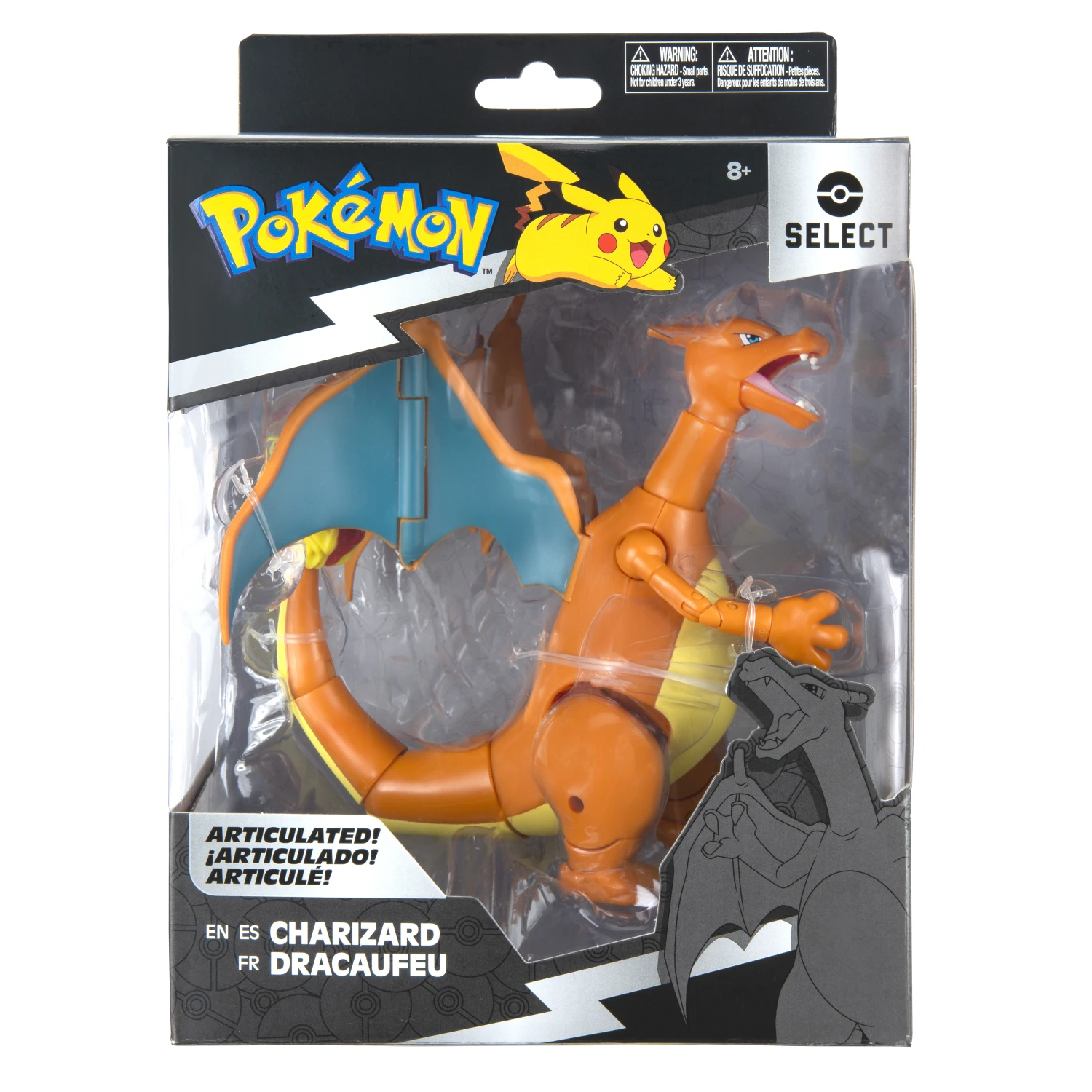 Jazwares PKW2407 Pokémon Select 6 Super Articulated Figur GLURAK Serie 2 Welle 5