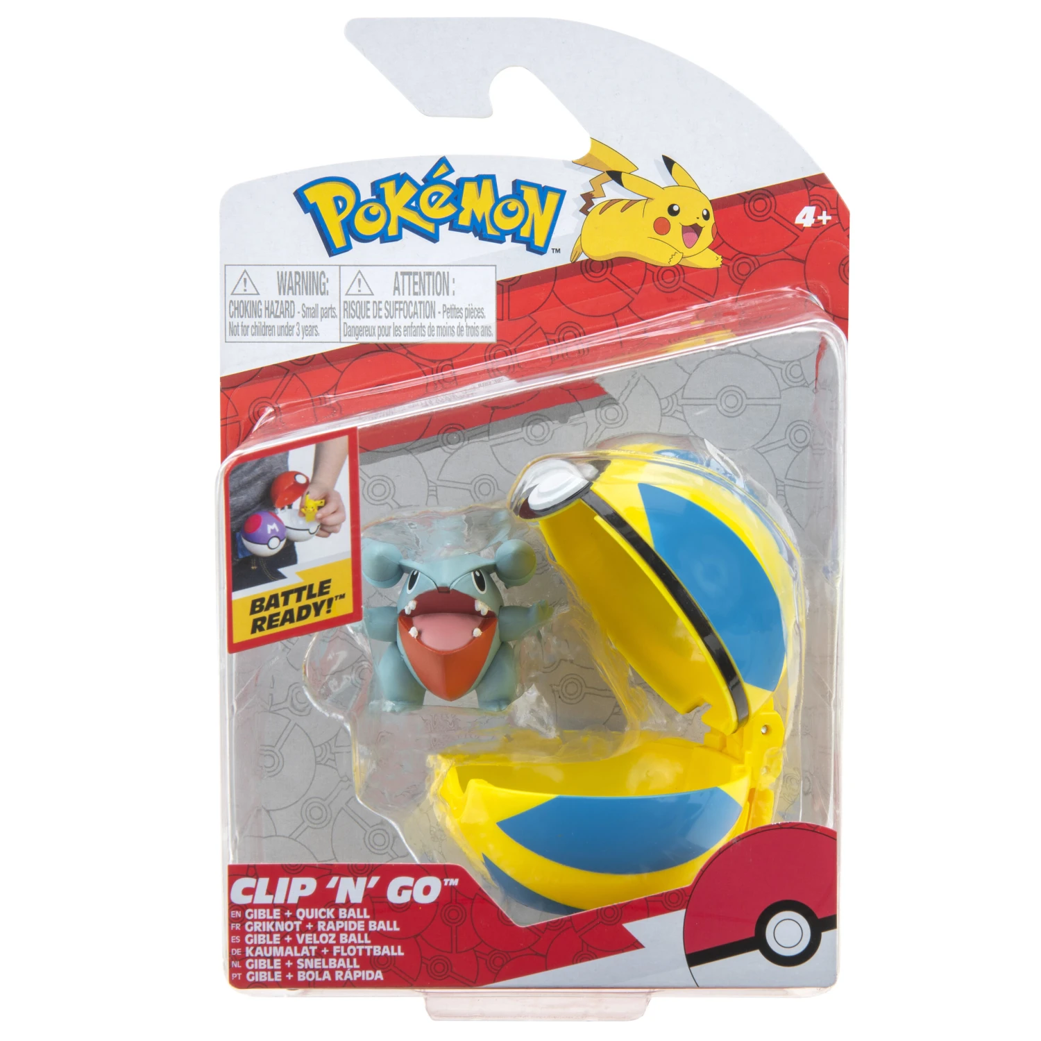 Jazwares PKW0160 Pokemon Figur + Flottball Clip'n'Go - Kaumalat 3 Jazwares PKW0160 Pokemon Figur + Flottball Clip'n'Go - Kaumalat