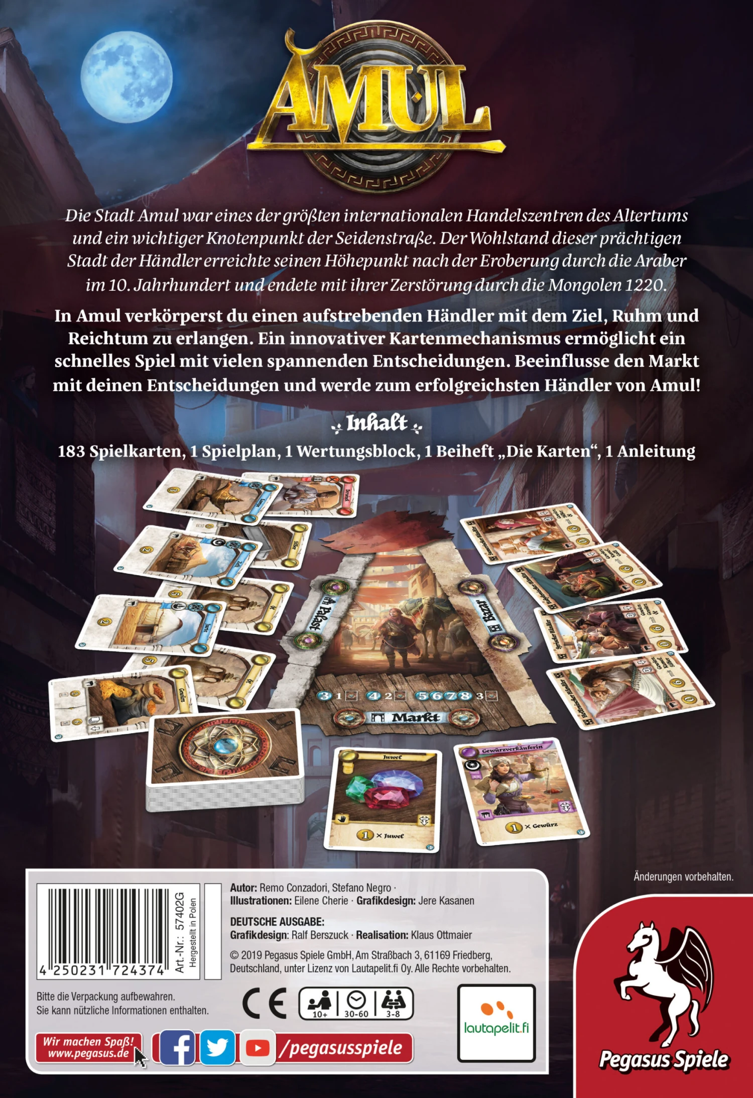 Amul Brettspiel Altertum Für 3-8 Spieler Ab 10+ Pegasus Spiele 57402G 4 Amul Brettspiel Altertum Für 3-8 Spieler Ab 10+ Pegasus Spiele 57402G – Bild 2