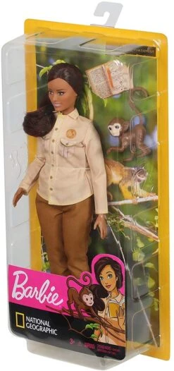 MATTEL Barbie National Geographic Puppe Wildtierschützerin Mit Äffchen GDM48 -Spielwaren Verkauf barbie national geographic puppe umweltschutzerin 2