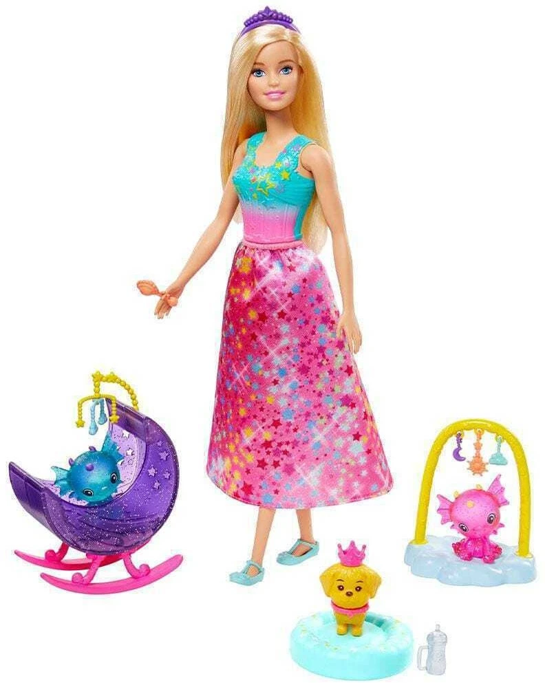 Barbie Dreamtopia Spielset Puppe, Kleine Drachenfiguren & Zubehör Mattel GJK51 4 Barbie Dreamtopia Spielset Puppe, Kleine Drachenfiguren & Zubehör Mattel GJK51 – Bild 2