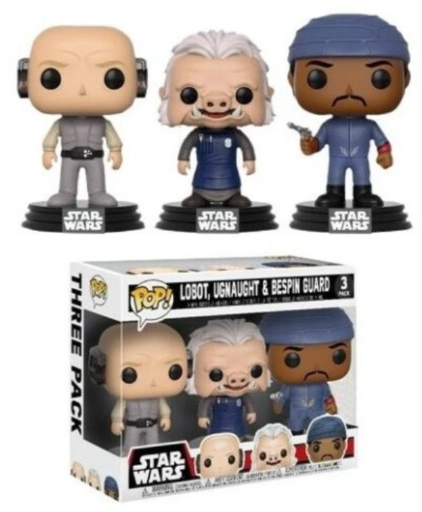 FUNKO POP! Exclusive Star Wars 3er Set Lobot, Ugnaught, Bespin Guard Vinyl 3 FUNKO POP! Exclusive Star Wars 3er Set Lobot, Ugnaught, Bespin Guard Vinyl